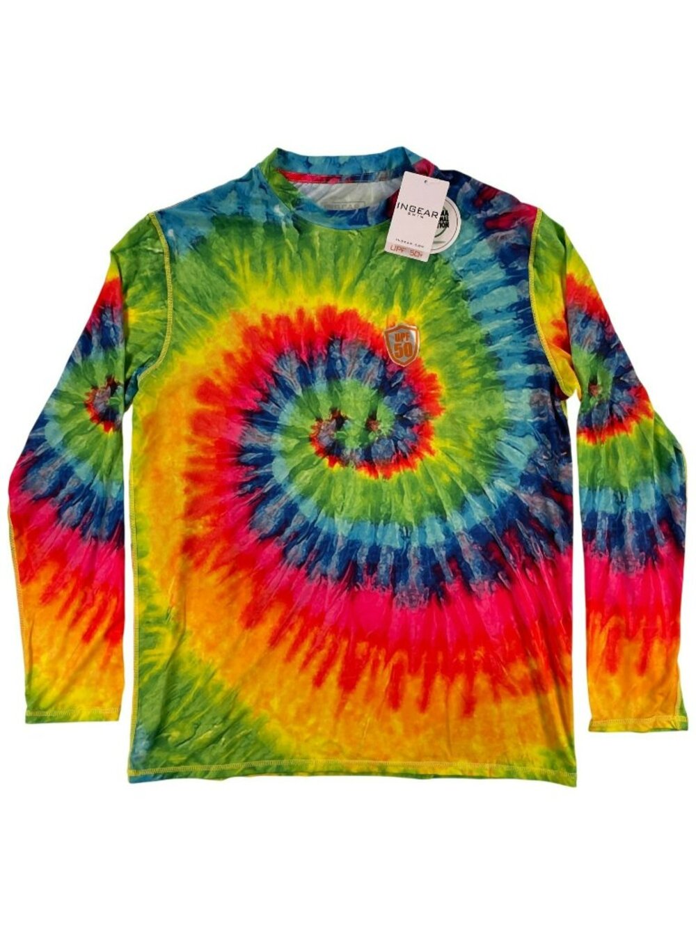 Ingear Swim Shirt UPF 50+ Long Sleeve Tie-Dye Men's Size Medium NEW - Picture 1 of 6